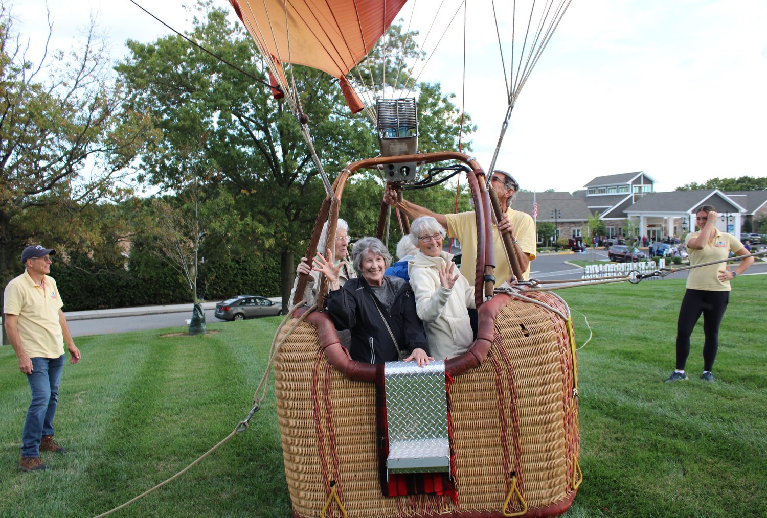 Over 50 Pine Run Retirement Community residents enjoyed tethered hot air balloon rides on its Ferry Road campus in Doylestown Wednesday, Sept. 28, 2022.