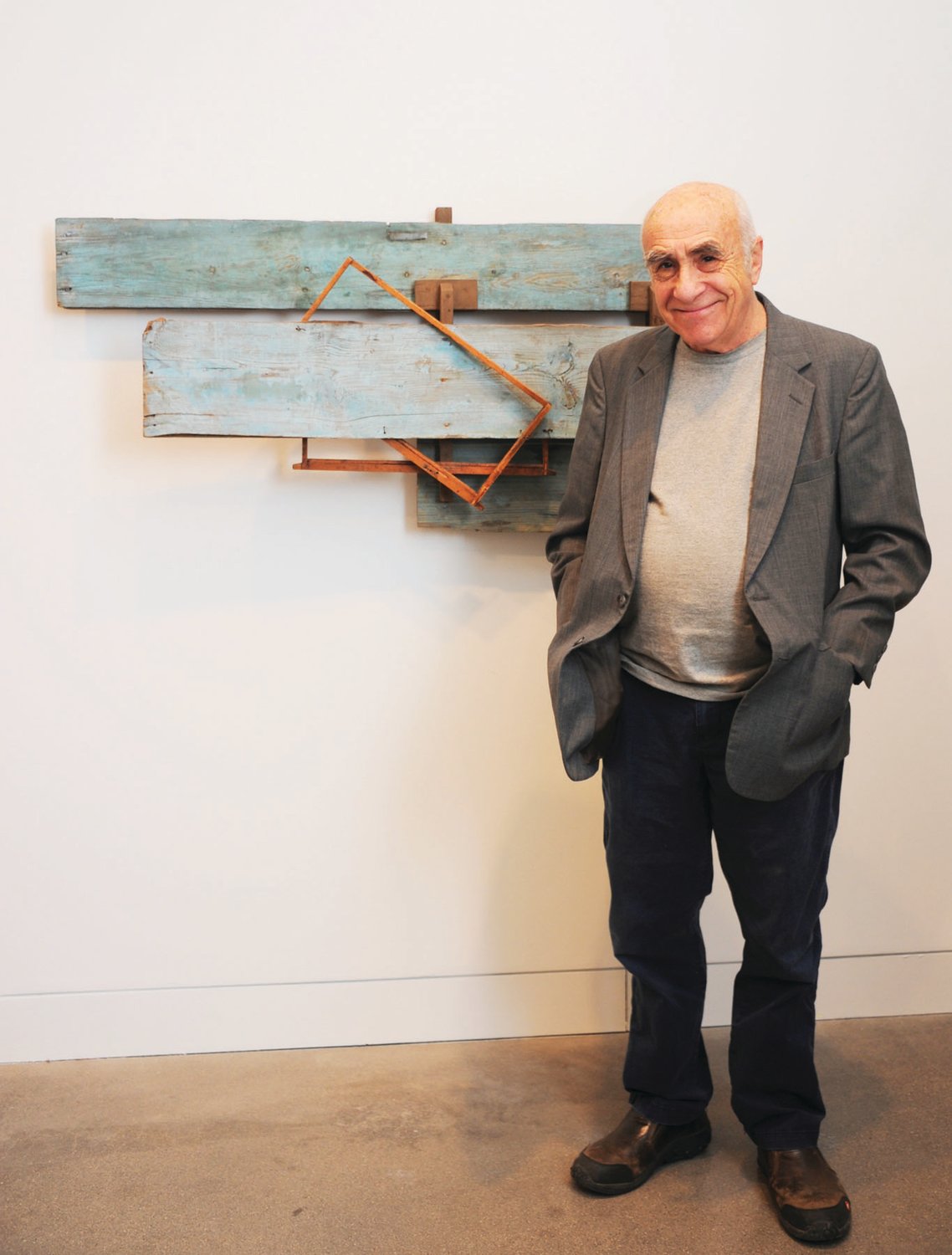 Artist Paul Bowen creates art from scavenged wood and other natural materials.