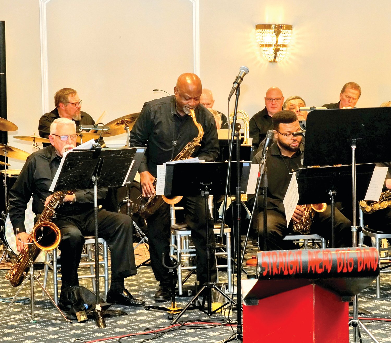The Straight Ahead Big Band entertains attendees of the The Youth Orchestra of Bucks County's annual benefit on Feb. 25 at Philmont Country Club in Lower Moreland.
