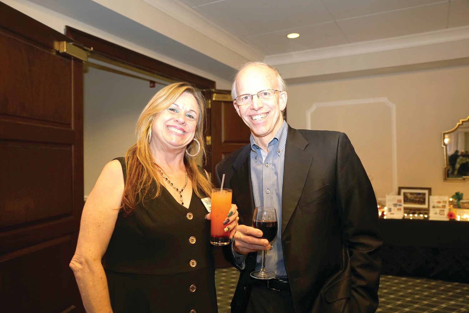 Terri Grace, a member of the YOBC board of directors, poses with Paul Clough, former board president.