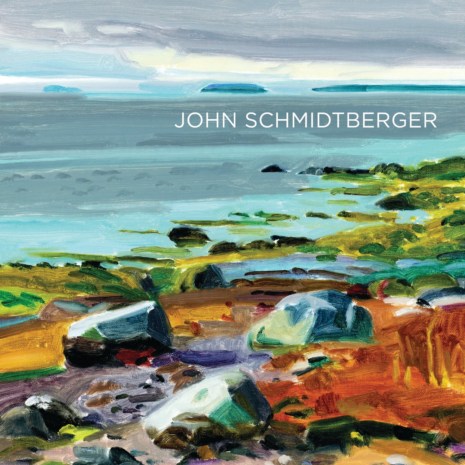 The cover of John Schmidtberger’s artist book features one of his paintings.