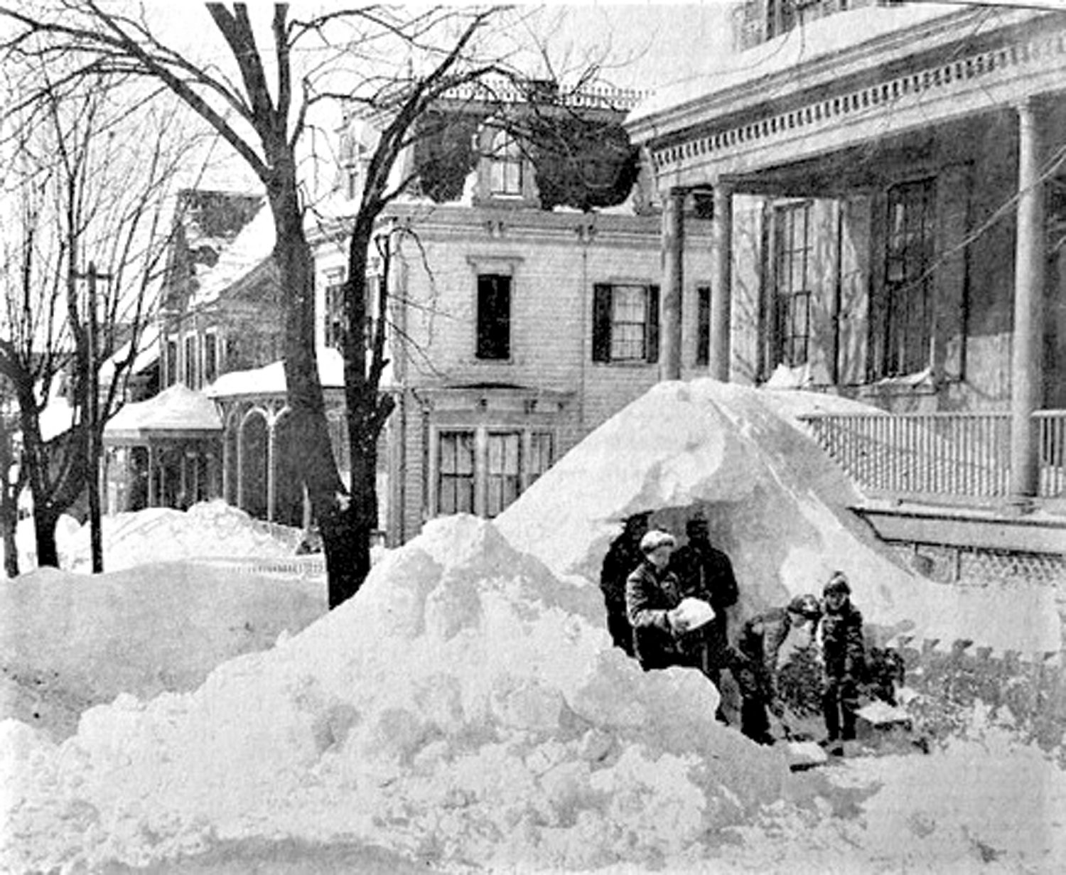 The Blizzard of 1888 dumped several feet of snow on Bucks County on March 11, 1888. Located at the end of the train line, Doylestown was in a particularly isolated condition.