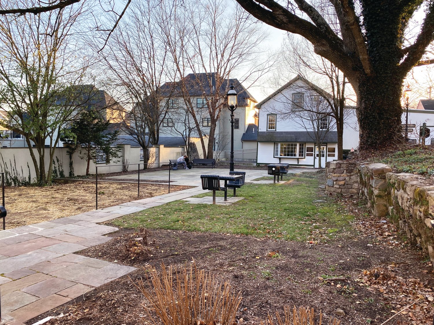 Additional benches and seating areas will make the pocket park tucked behind the Doylestown Historical Society more welcoming.