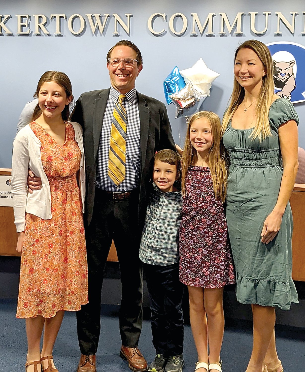 From left are, daughter Hannah, Dr. Matthew Friedman, son Ethan, daughter Rachel and wife Rebecca.