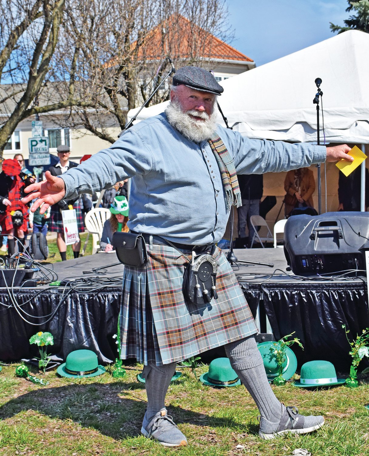 Chuck Heckenberger, one of the eight contestants in the Adult Kilt Contest.