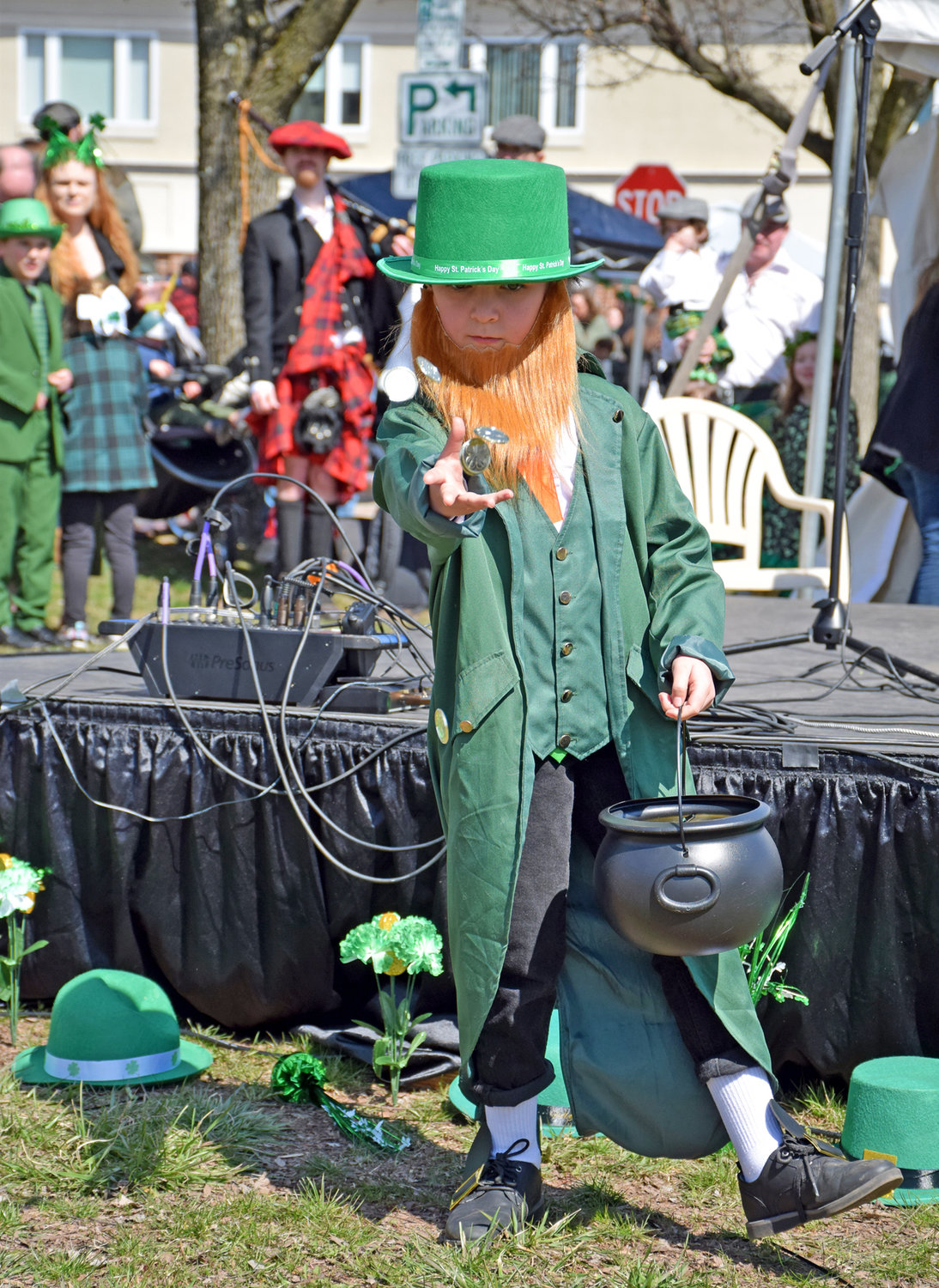 Dyson Adams, winner of the Kids Celtic Costume Contest.