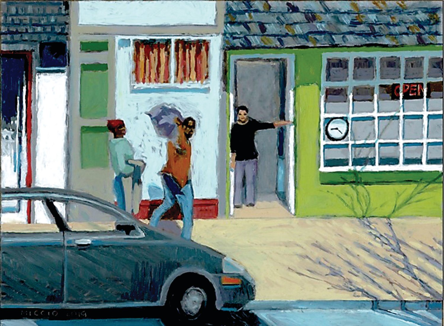 “Laundry Day, South Broad Street” is by Marge Miccio.