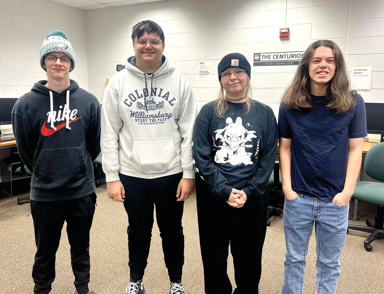 From left are: Centurion staffers Colin Riccardi, Parker DeStefano, Max Mower and Lucas Darling.