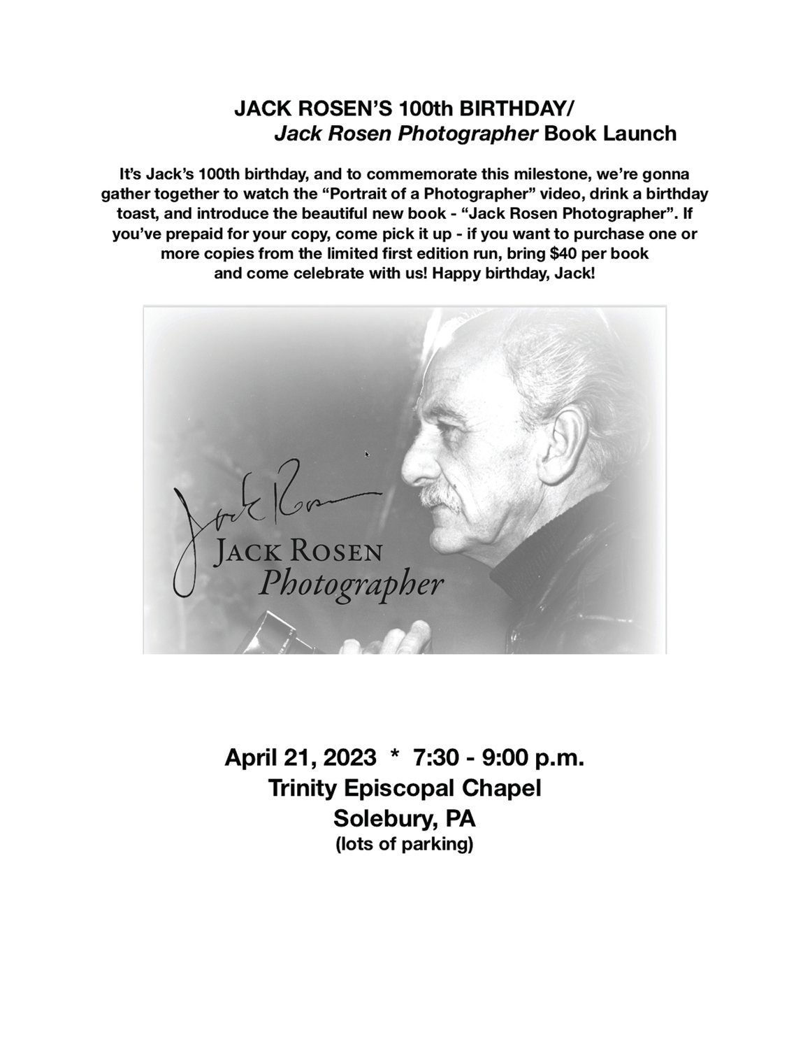 “Jack Rosen Photographer” is available for purchase on what would have been his 100th birthday.