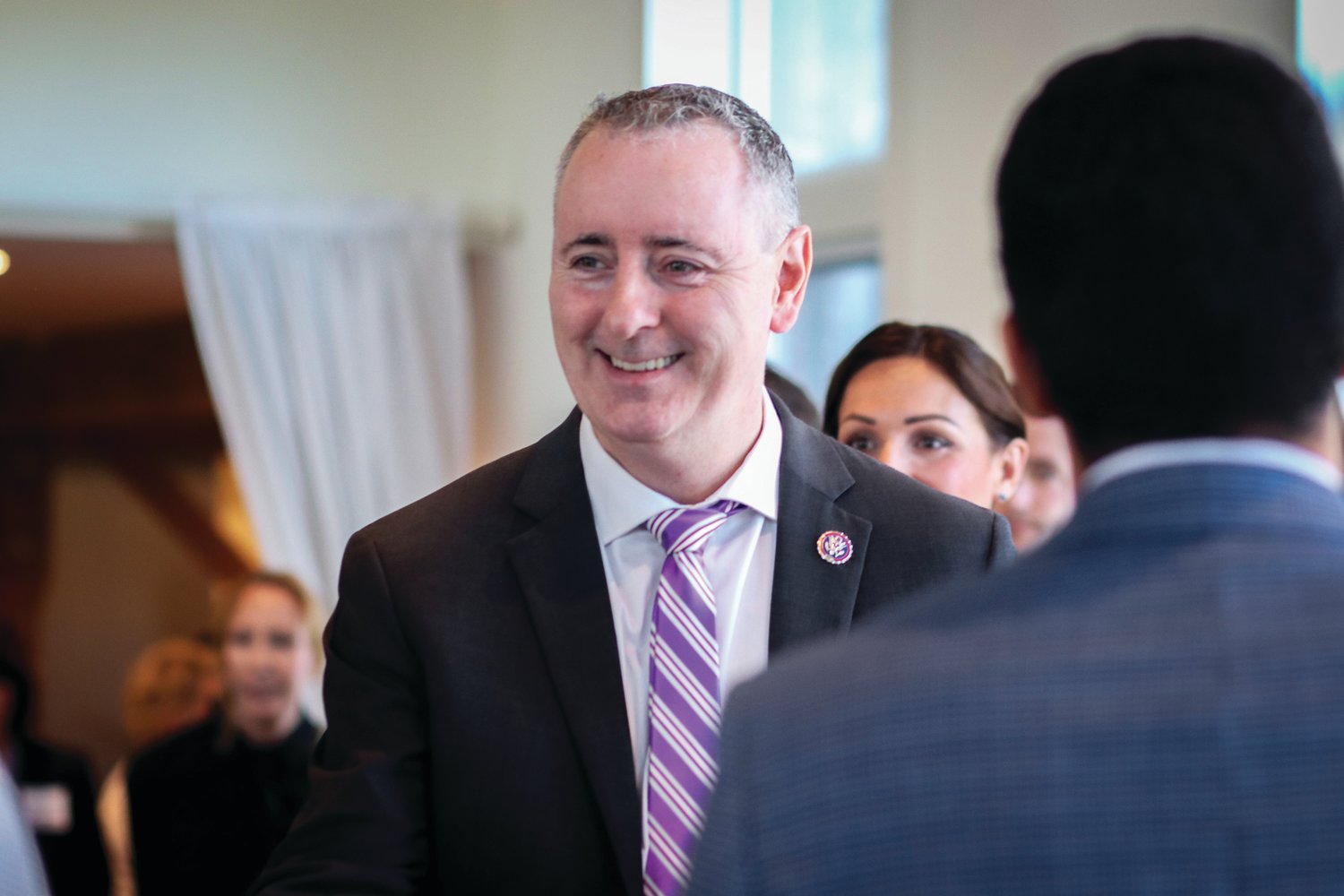 Congressman Brian Fitzpatrick addressed the Central Bucks Chamber of Commerce Wednesday, April 12, 2023.