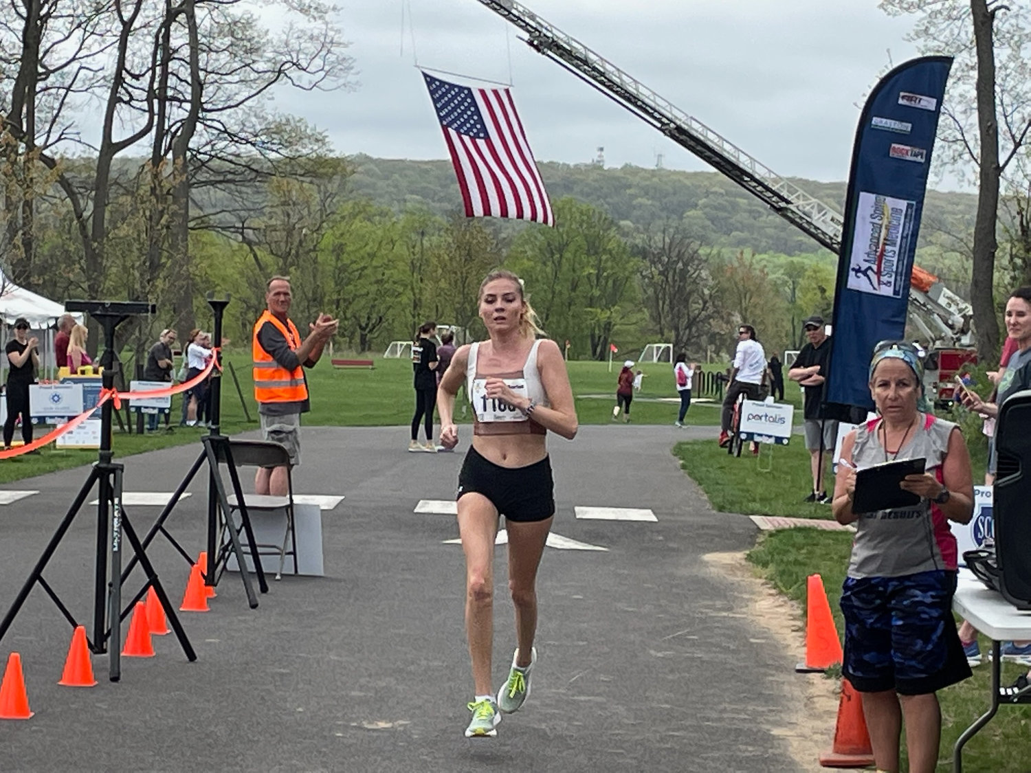 Hannah Borish wins the women’s title in last Saturday’s Be Kind 5K at Holicong Park in Buckingham.