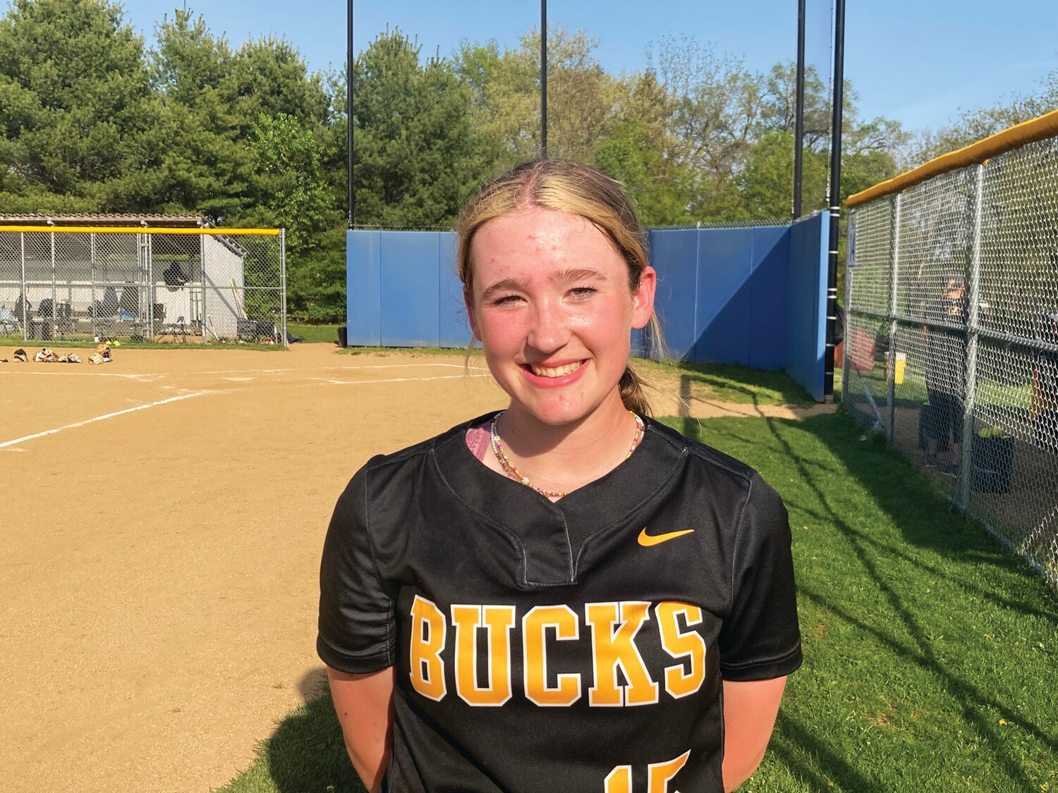 Central Bucks West pitcher Sienna Lawson gave up only four hits and struck out eight in a 1-0 loss to Council Rock South.