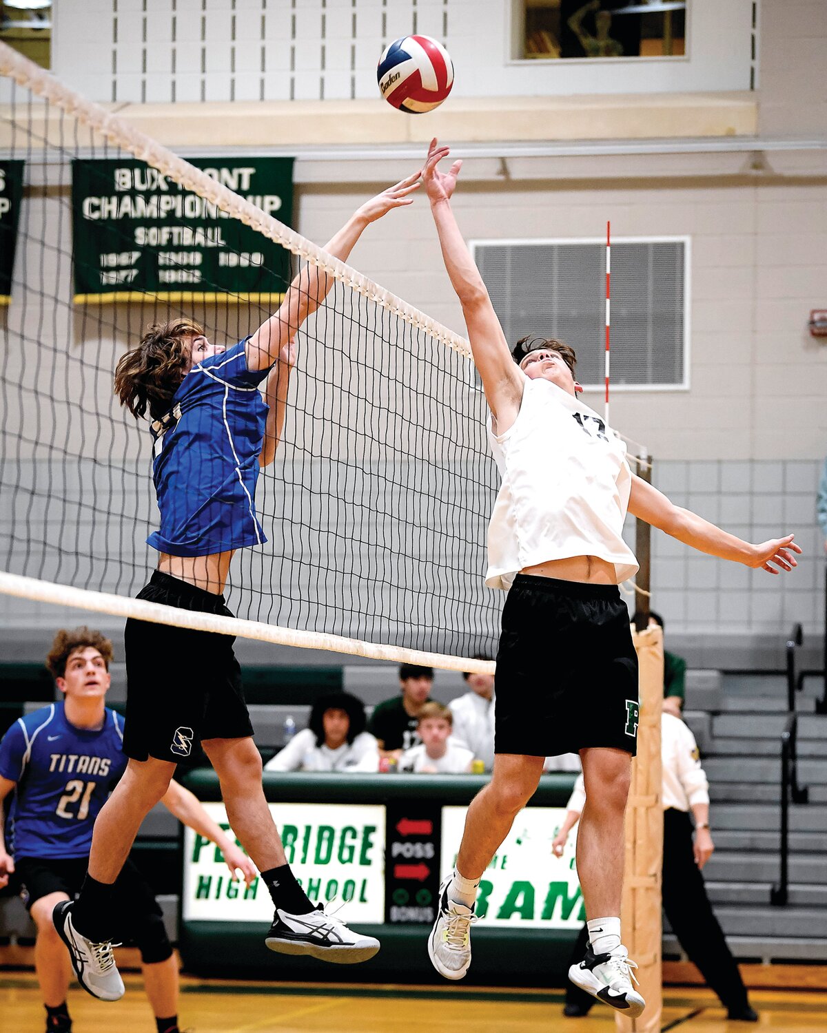 CB South’s Brody Cocca tips a return over the out stretched arm of Pennridge’s Evan Jalosinski.