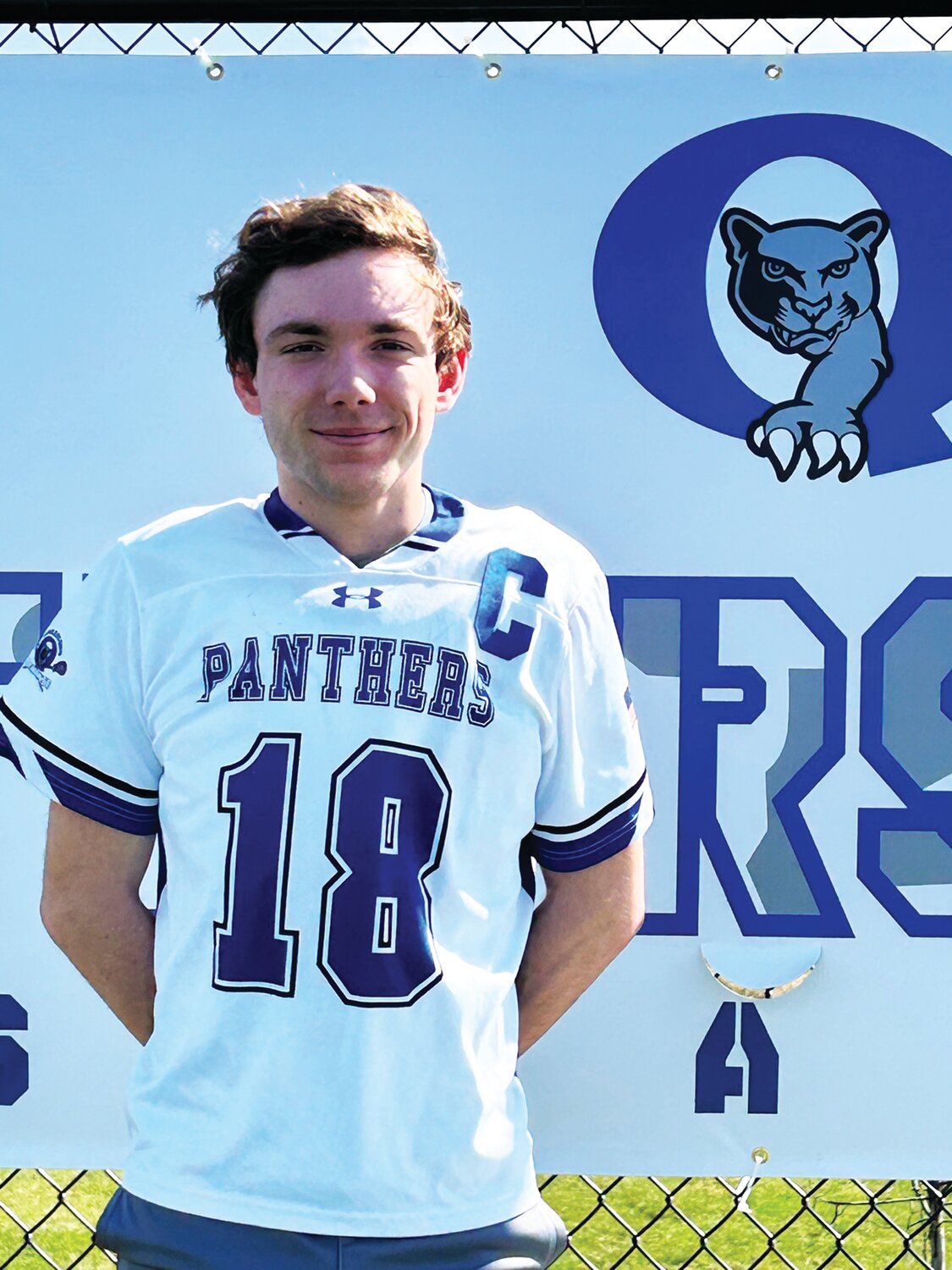 The Quakertown boys lacrosse team has rallied around the mantra “hustle, hit, never quit,” which the Panthers say emulates the play of their senior co-captain, Jacob Wackerman.