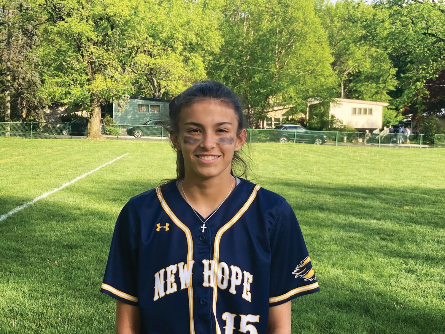 New Hope-Solebury’s Izzy Elizondo had two hits in helping to key a 12-10 win over Cheltenham.