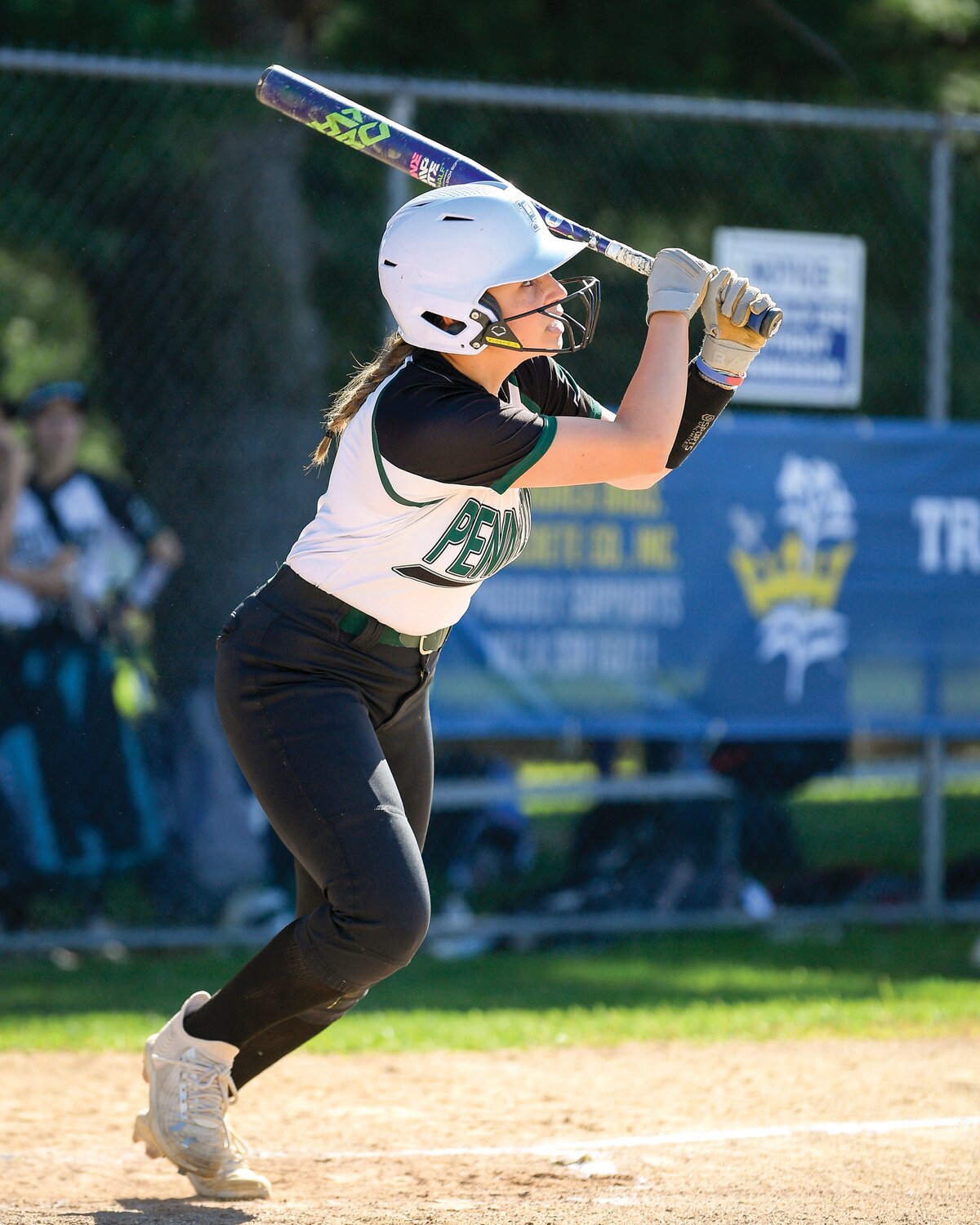 Pennridge’s Ryleigh Lilly watches her two-run home run sail over the center field fence.