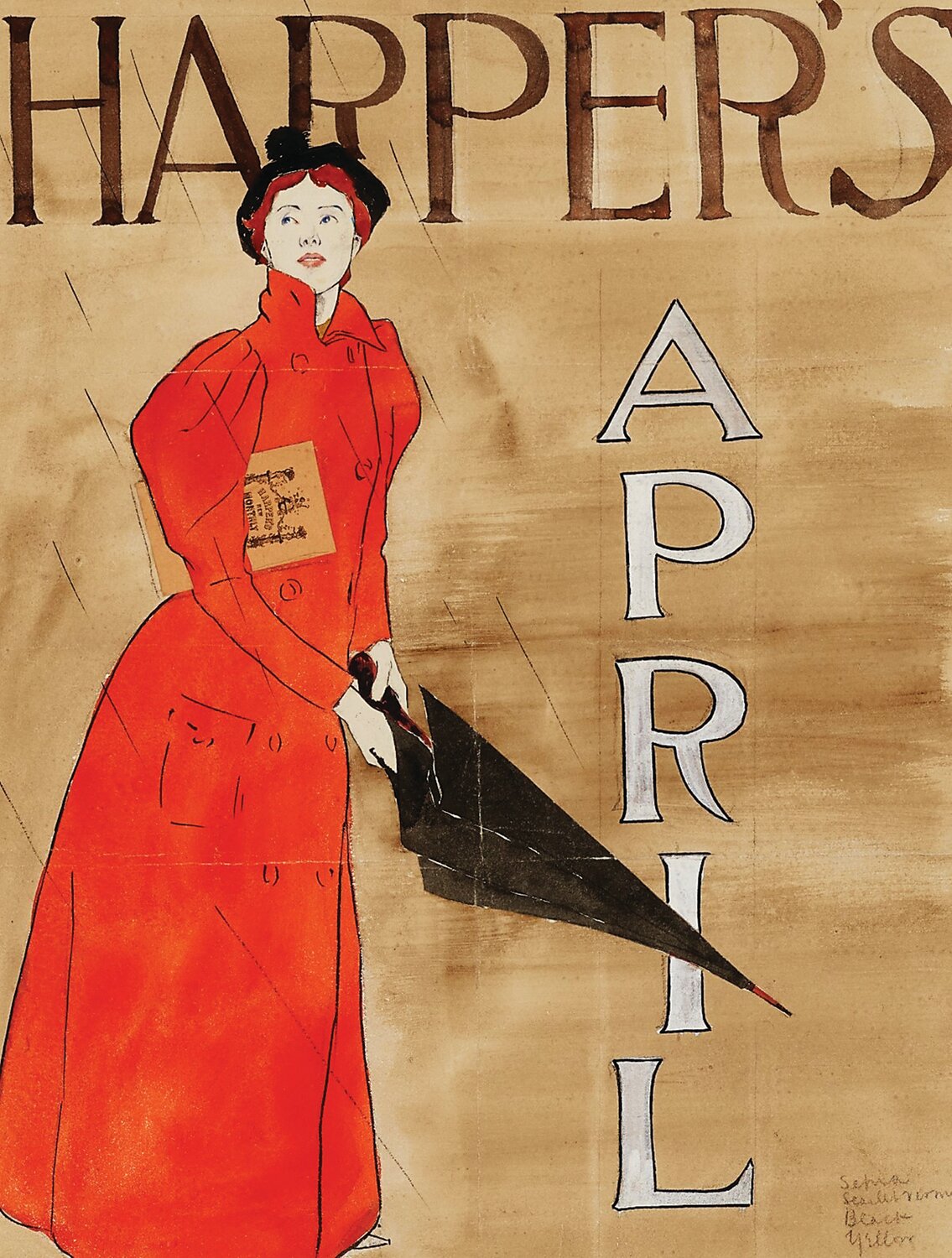 Edward Penfield ‘s Harper’s April 1894 cover (est. $5,000-7,000).