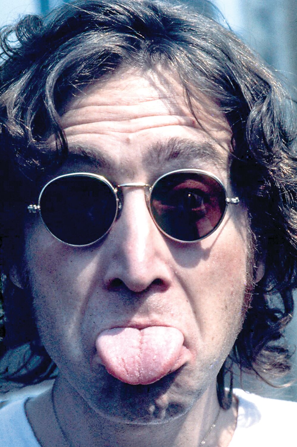 John Lennon’s “Social Commentary” in a photograph by May Pang.