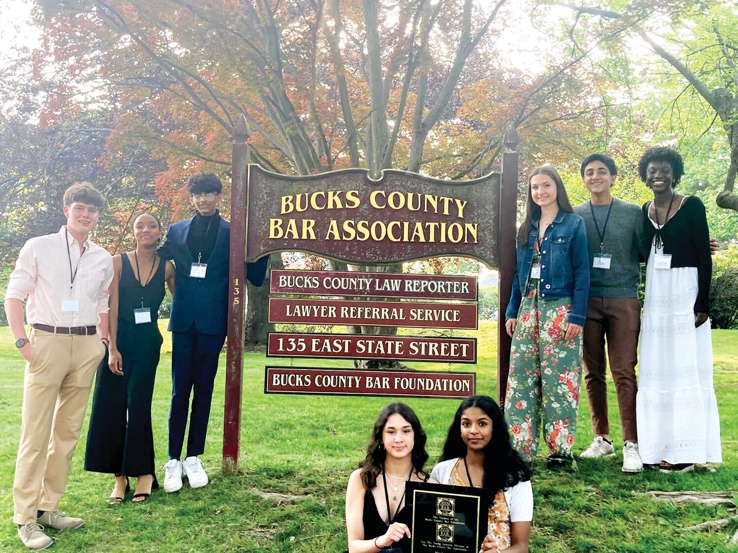Bensalem High School students were recently honored by the Pennsylvania Bar Association for being Mock Trial champions.