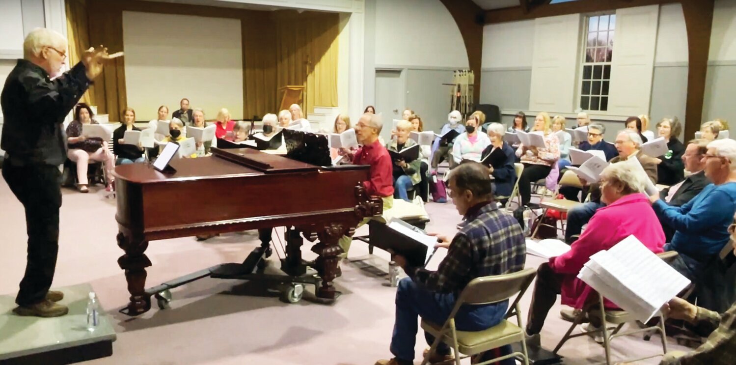 Bucks County Choral Society rehearses.