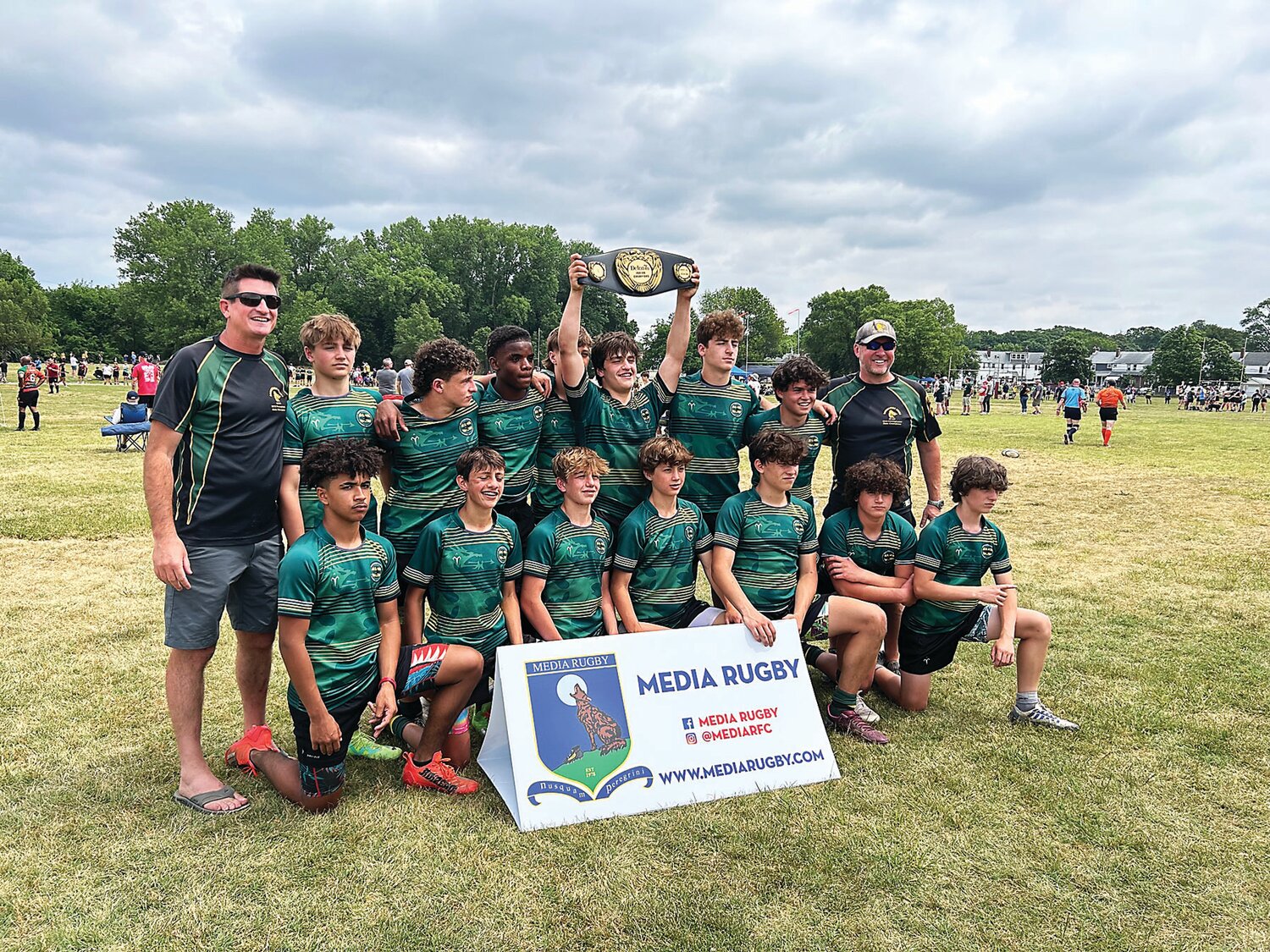 The Doylestown Rugby Academy junior boys team won the Delco 7s tournament on June 3.