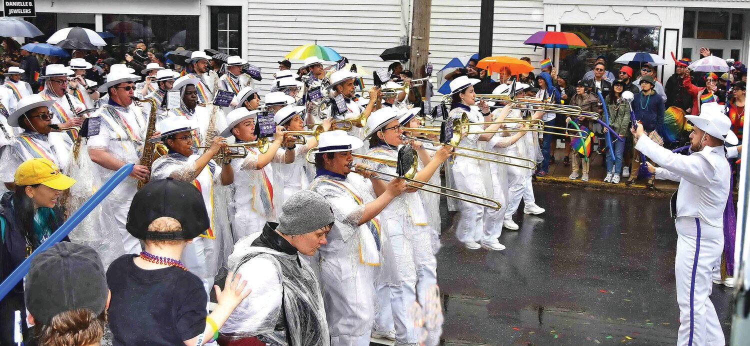 Members of the Queer Big Apple Corps fill the air with music.