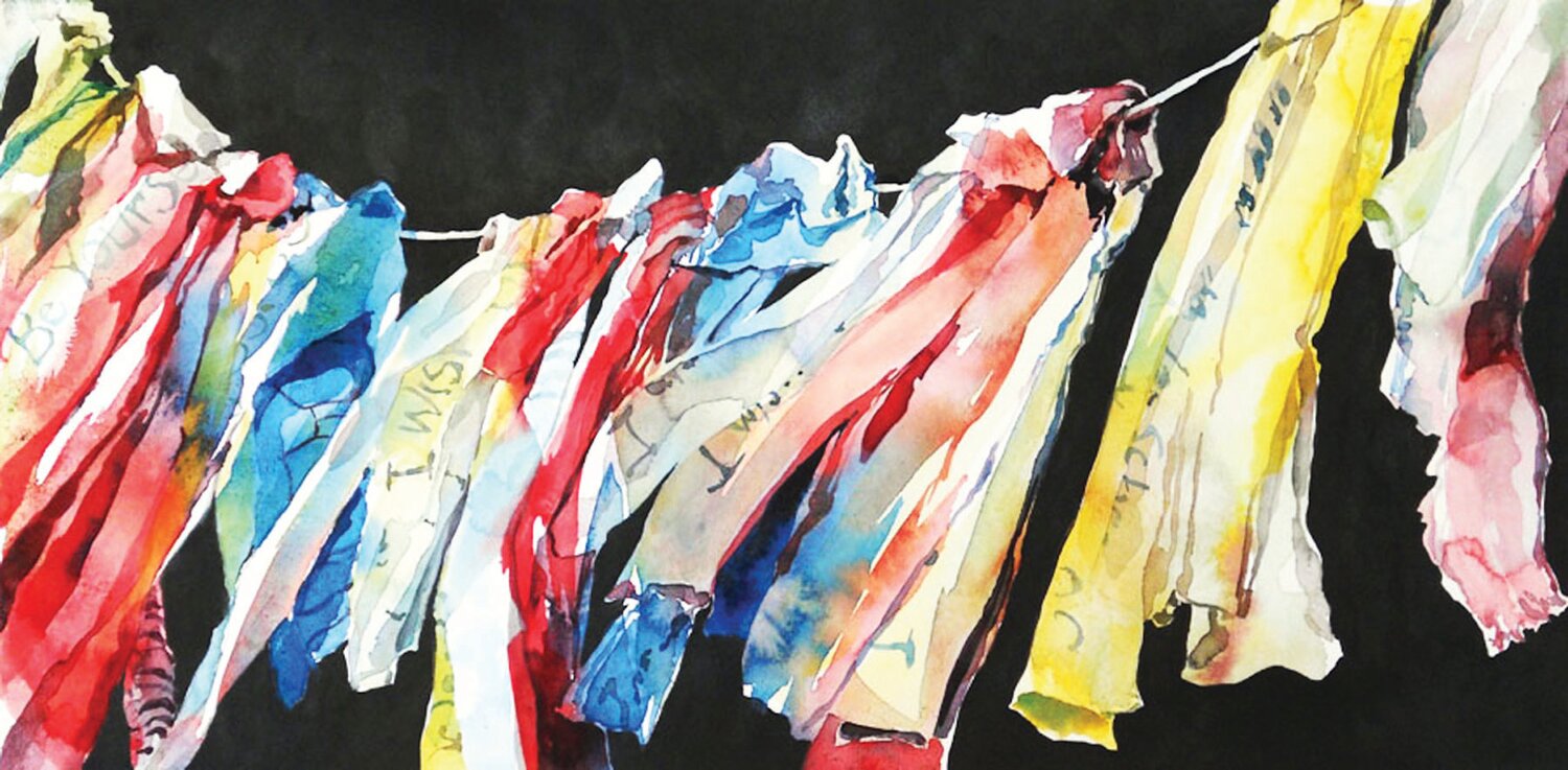 “Wishes in the Wind” is a watercolor by the late Gail Bracegirdle.