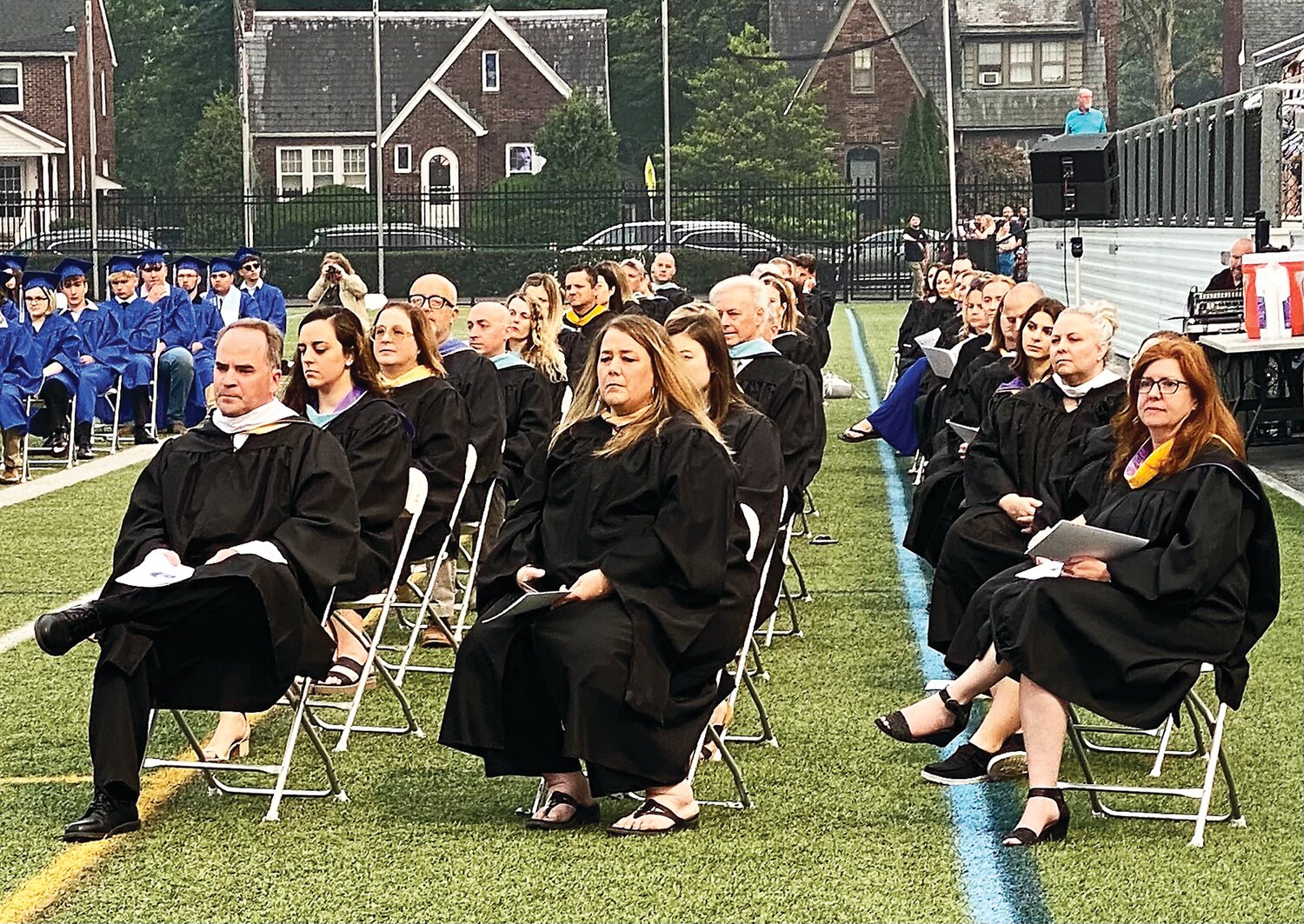 Quakertown Community High School faculty members observe Tuesday’s graduation ceremony and say goodbye to the Class of 2023.