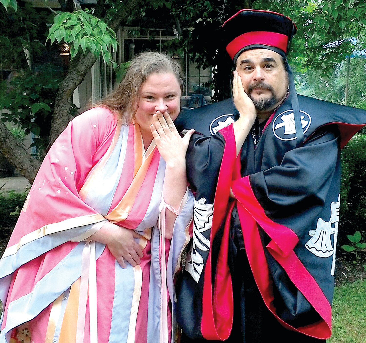 Alexandra Gilliam of Wyncote is the lovely Yum-Yum and Michael Schiumo of Horsham is Ko-Ko the bemused Lord High Executioner in the Bucks County Gilbert & Sullivan Society’s musical comedy “The Mikado.”