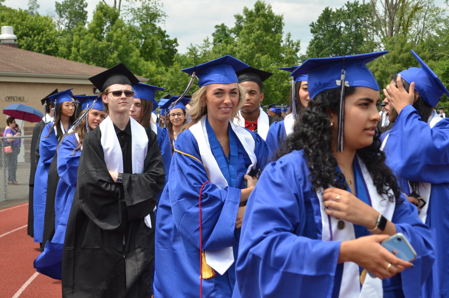 Central Bucks High School South graduates process to their seats at the start of their June 14 graduation ceremony.