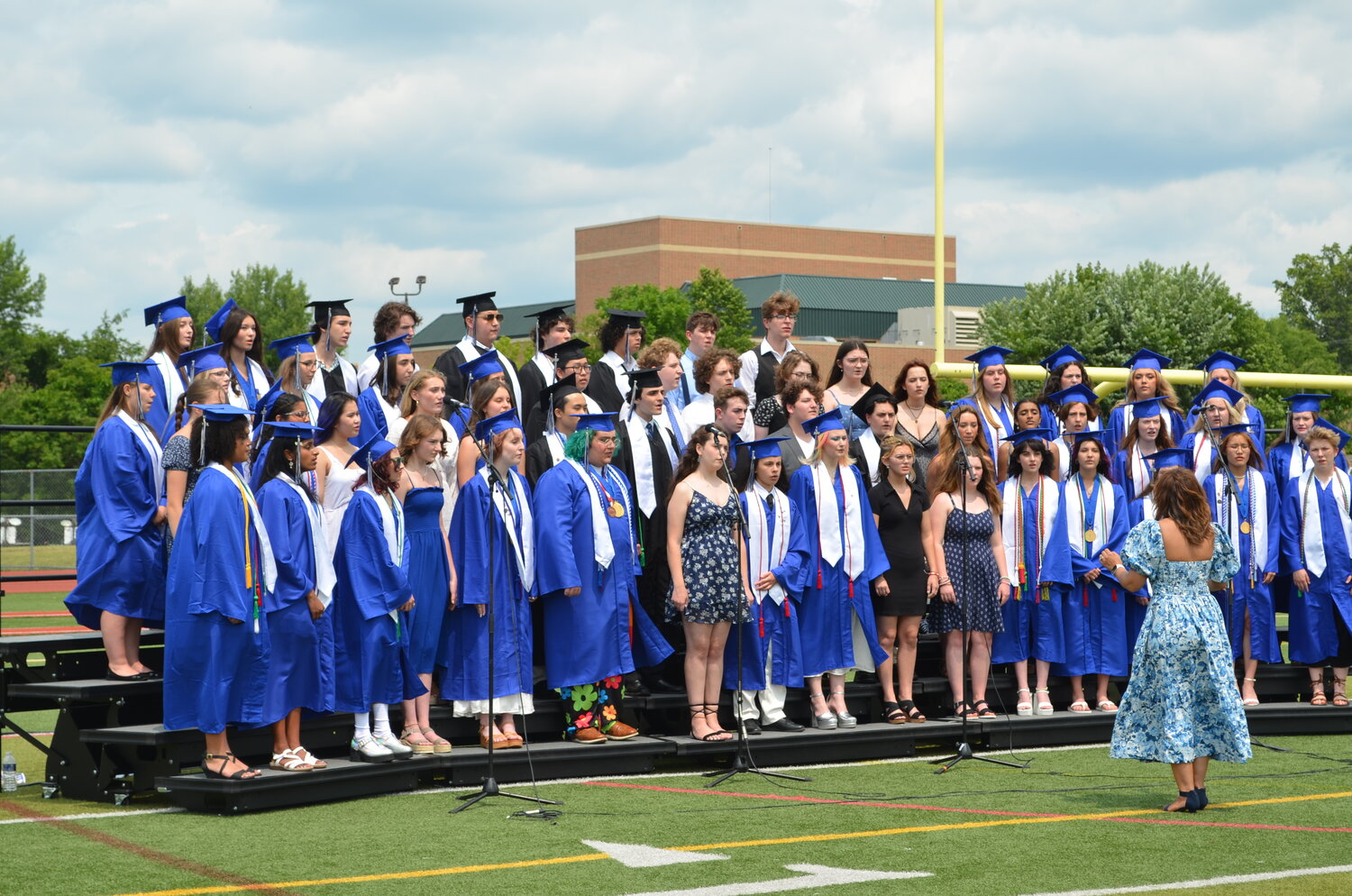 The choir at Central Bucks South performs during the June 14 graduation ceremony.