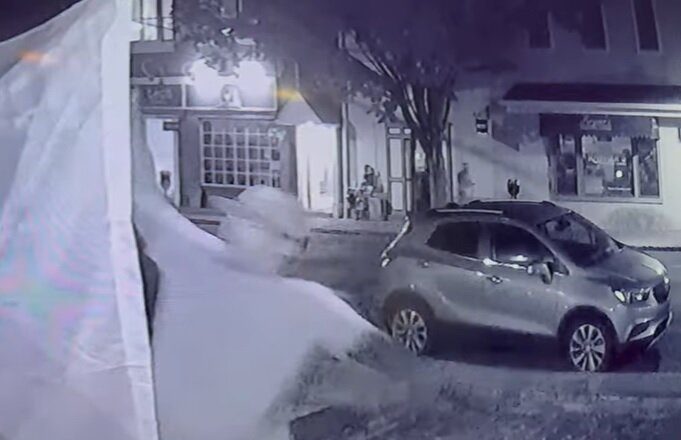 A man was captured on the Volo Boutique’s security camera tearing down a Pride flag and running away with it on June 11 in Doylestown.