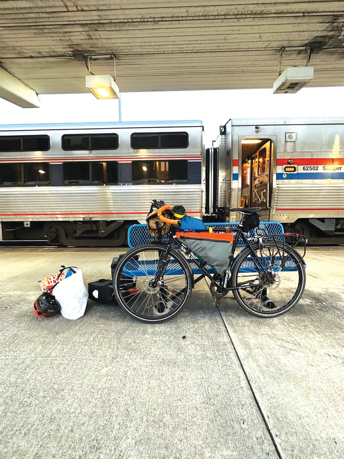 Spencer McCullough’s bicycling journey to America’s national parks began at an Amtrak station in Miami Fla.