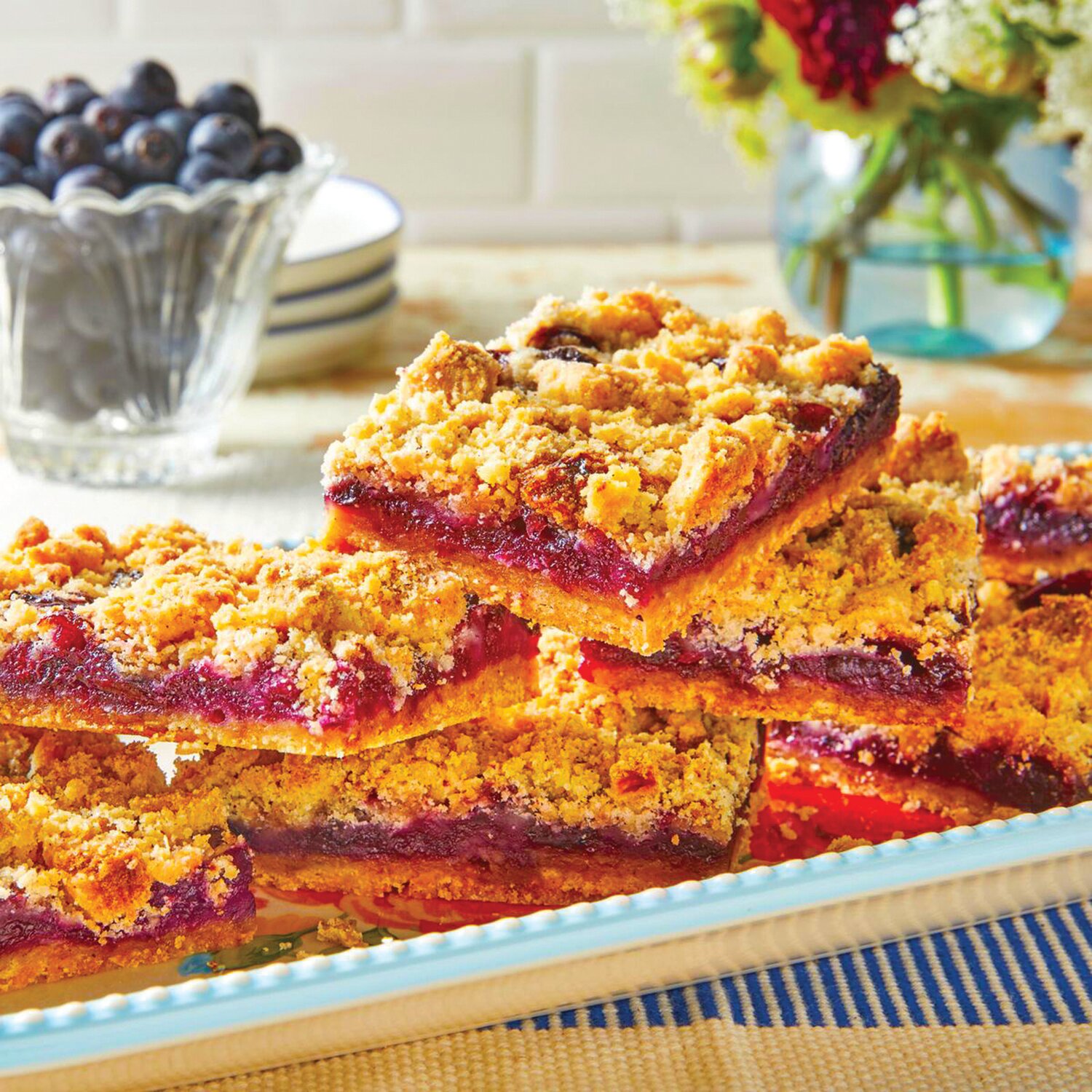Now that the local blueberry season has arrived, consider blueberry bars as a Fourth of July dessert.