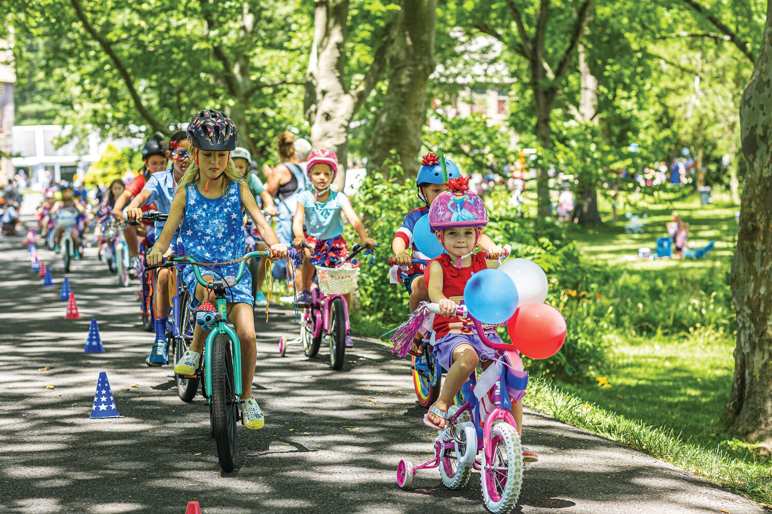 Children take part in the annual Decorated Bicycle Parade during last year’s Fonthill Castle 4th of July event.