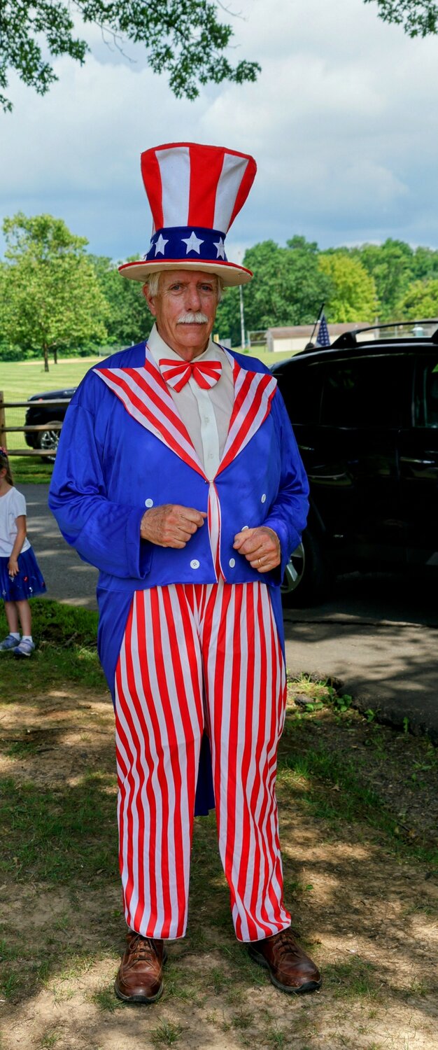 New Britain Borough Councilman Peter LaMontagne donned an Uncle Sam costume to show his patriotic spirit during Tuesday’s parade.