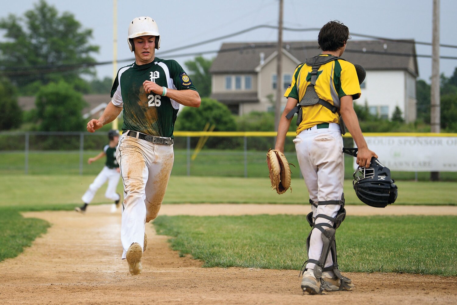 Pennridge’s Will Slamm scores on a fielder’s choice, making it 4-0 in the fourth inning of Game 1 of Sunday’s doubleheader.
