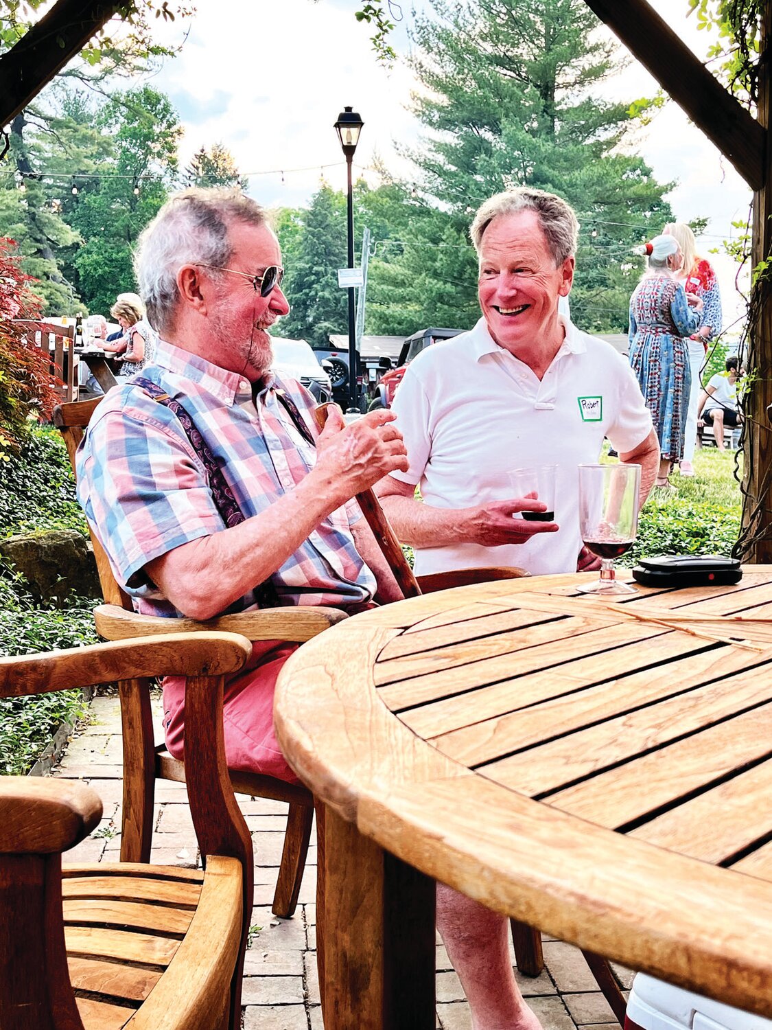 Members of the Lumberville community have a laugh at the annual Founder’s Day Picnic.