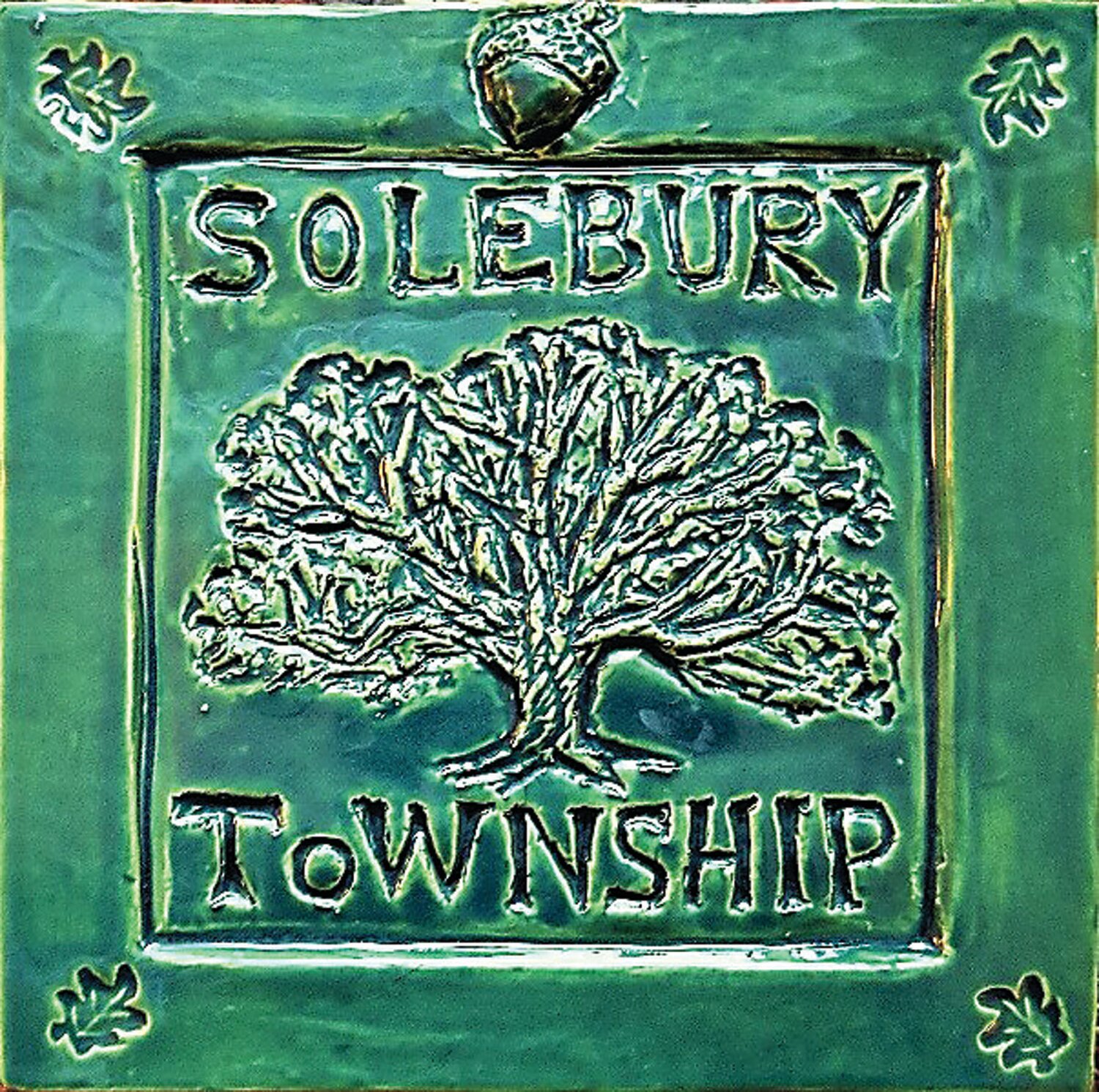 Columbus Oak Tree Tiles were individually hand-crafted and produced by artist Karen Singer.