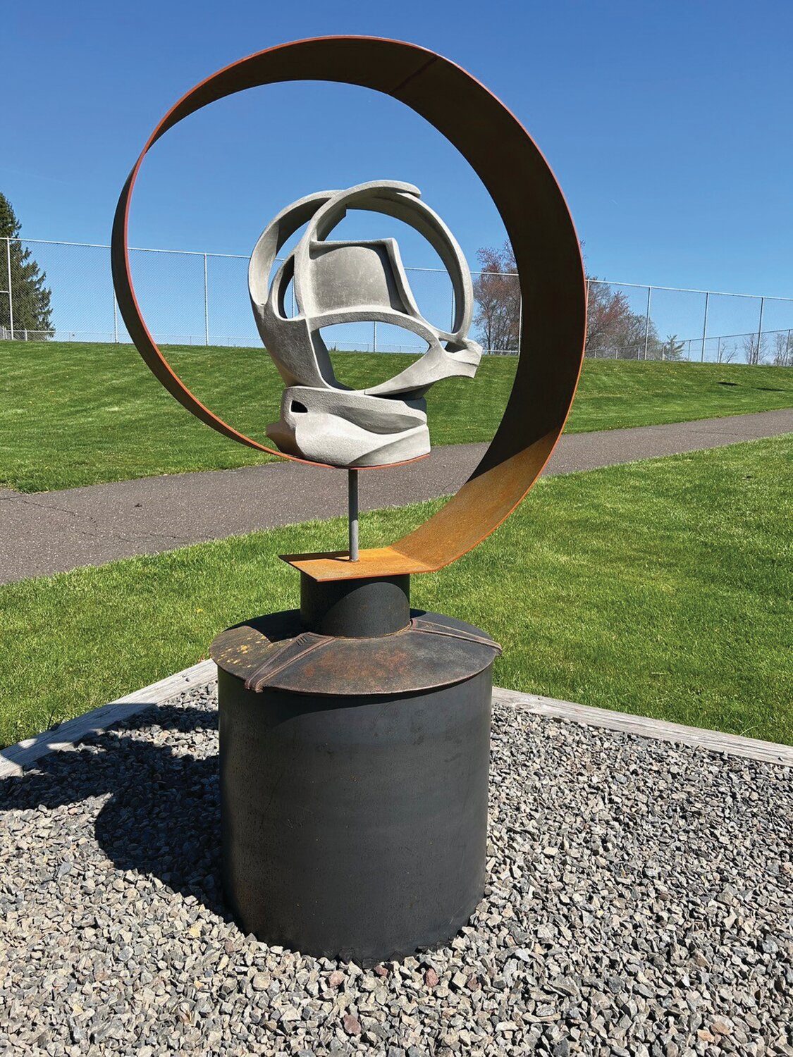 Wendy Liss’ “Evolve” has been added to the Sculpture Walk on the Newtown Campus of Bucks County Community College.