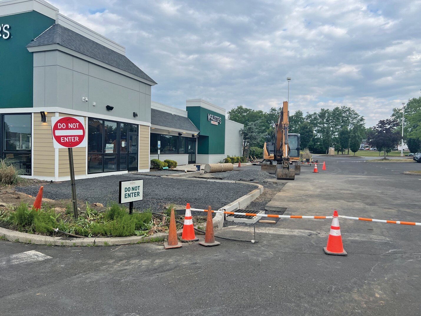 Construction is underway at McAlister’s Deli in Warrington. Officials are eyeing a grand opening this fall.