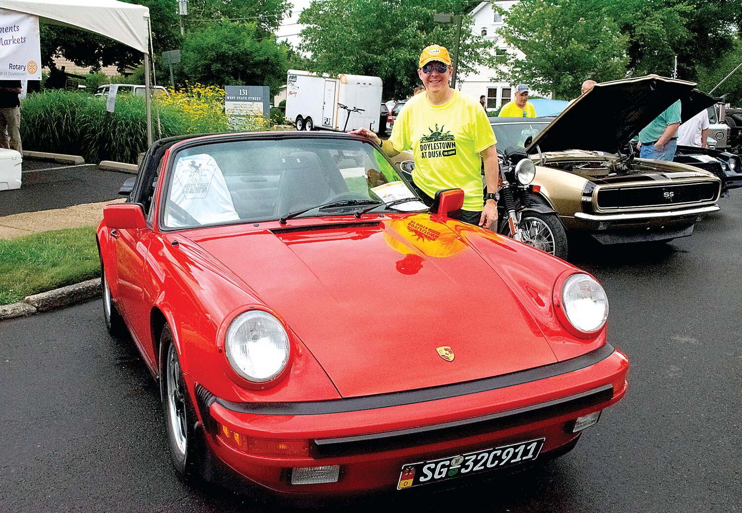 Rick Millham Jr., an honorary member of the 914 Mob, with his 1987 Porsche 911 Carrera Targa.