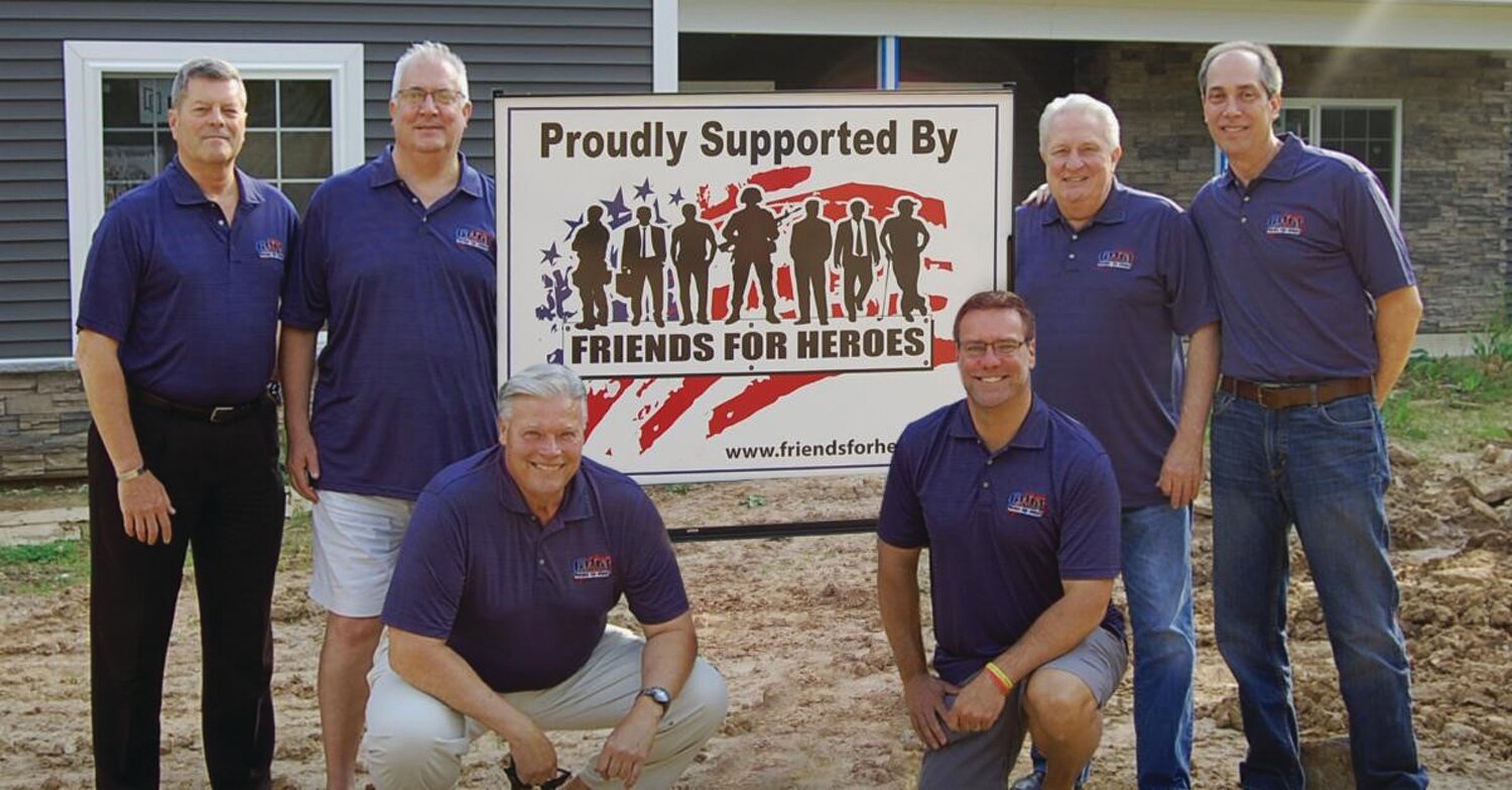 From left are the six founding members of Friends for Heroes: Chuck Hutt, Jeff Liebmann, John Conzelman, Steve Bross, Brian Ruhling and Dennis McDonald.