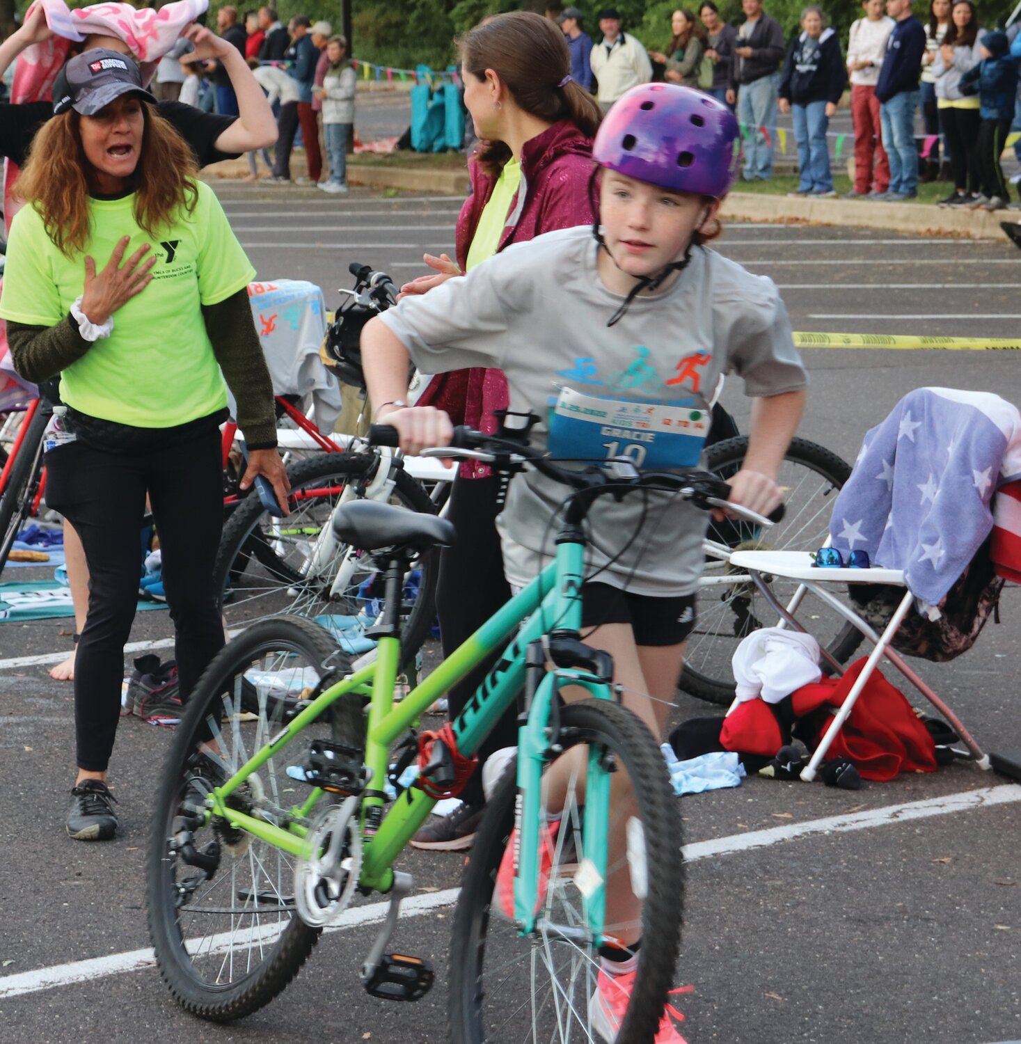 The YMCA Kids Triathlon is a swim, run and bike event.
