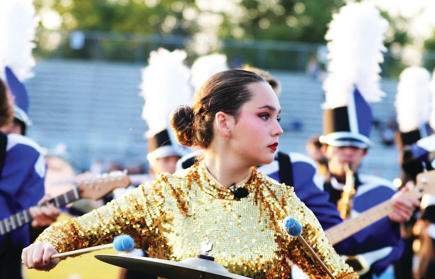 In addition to appearing in musicals at Central Bucks, Olivia Giampolo is a drum major for the CB South Marching Titans, she has played piano in the CB South Jazz Band and sung in the school's Chamber Choir.
