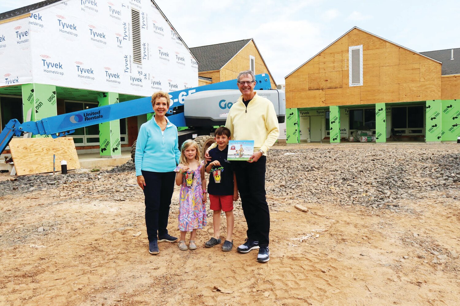 Jeanne and John Hubbard are joined by friends as they visit the site of the new Children’s Village facility on the Doylestown Hospital campus.