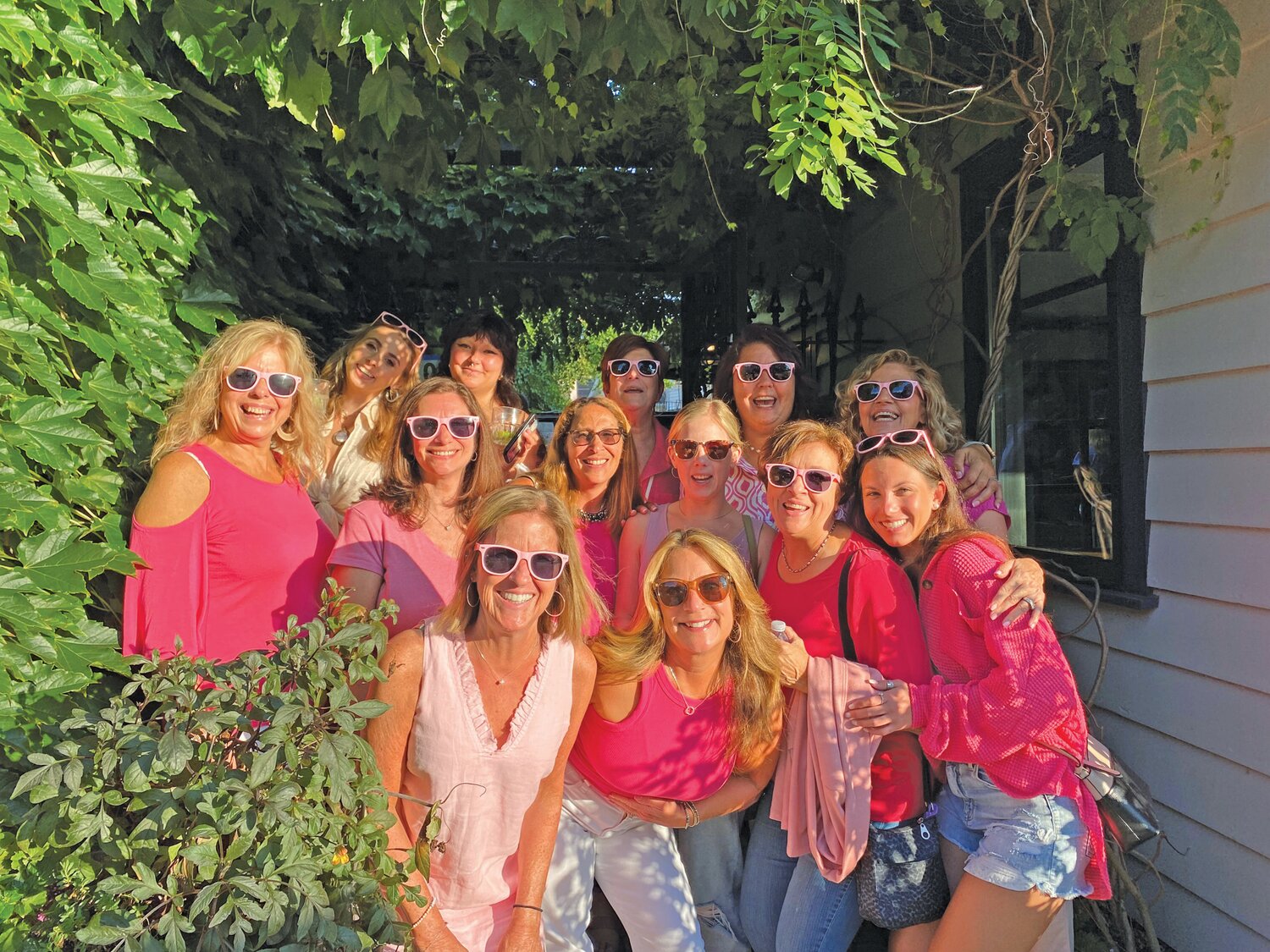 Spotted in Doylestown Borough: These pink ladies are headed to a showing of “Barbie.”