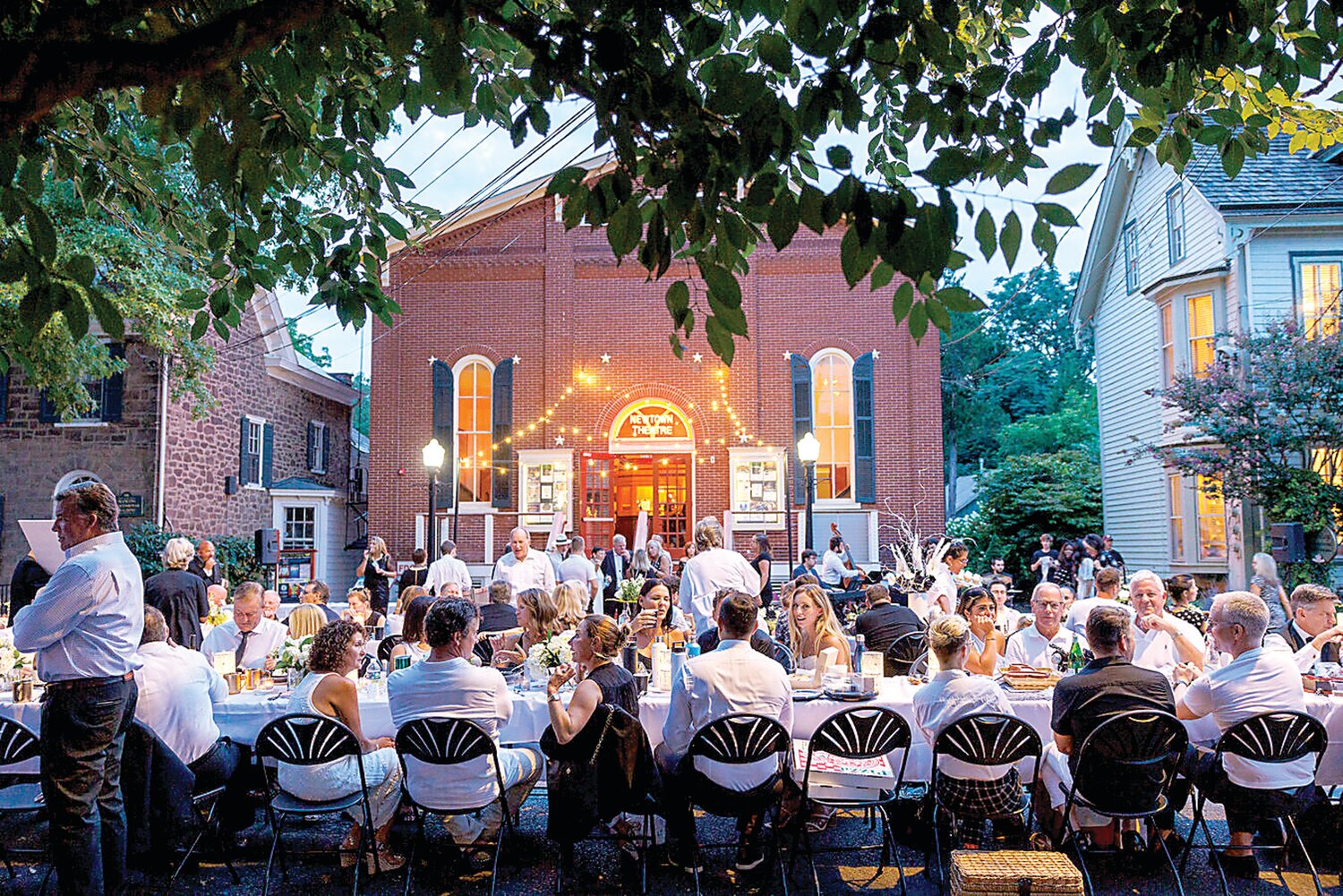 The annual Newtown Black & White Dinner is a one-of-a-kind alfresco picnic held in the middle of the street to benefit the historic Newtown Theatre.
