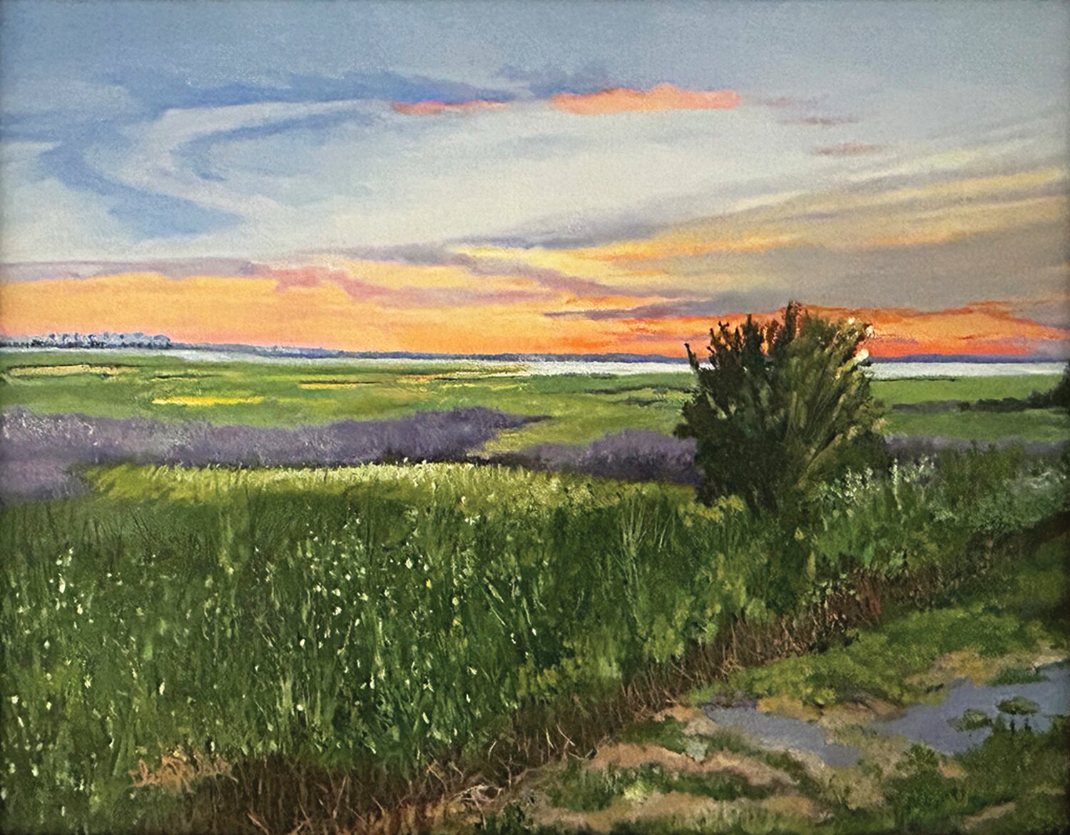 “View From The Terrace” is an oil painting by Ilene Rubin.