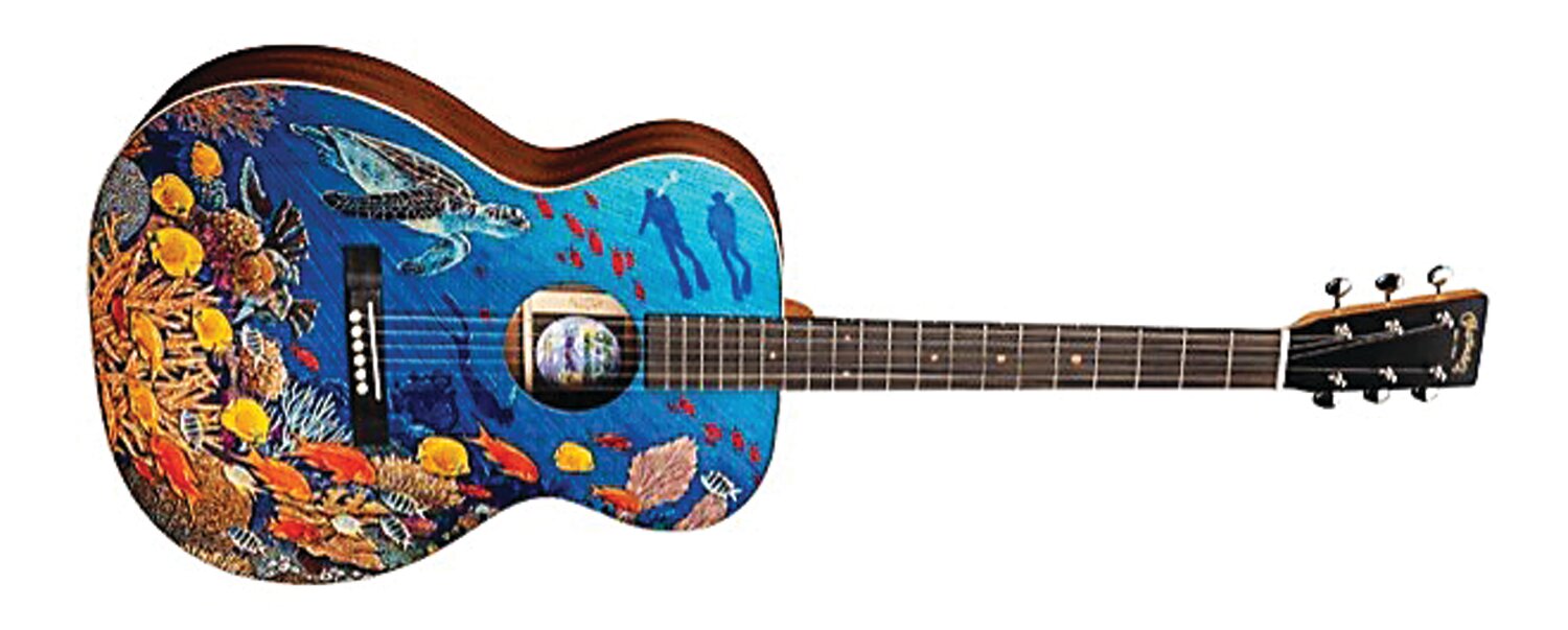 The OM Biosphere guitar was designed to show Martin’s support for the preservation and replenishment of coral reefs.